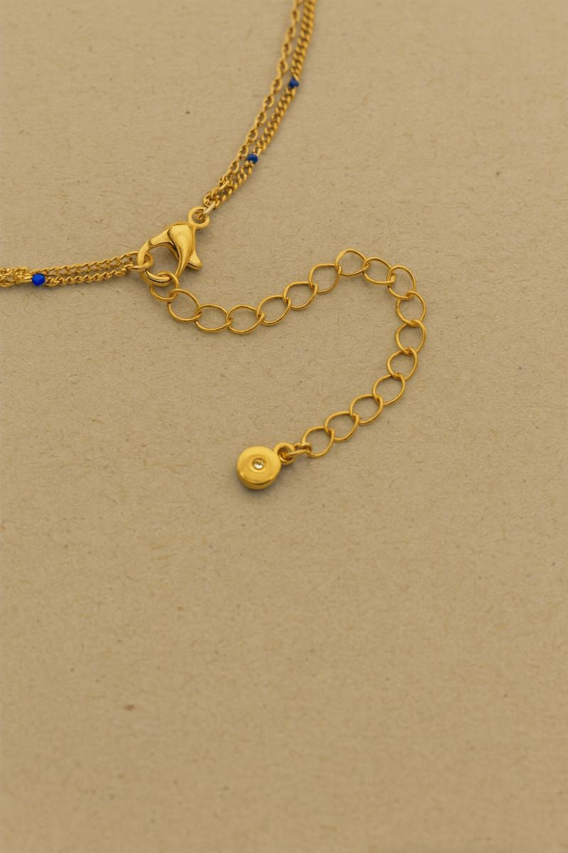 Layered Sea Life Marine Blue Fish Necklace