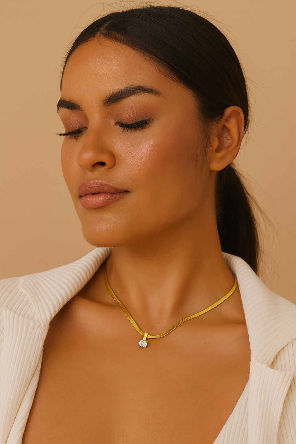 18k Gold Snake Chain Necklace