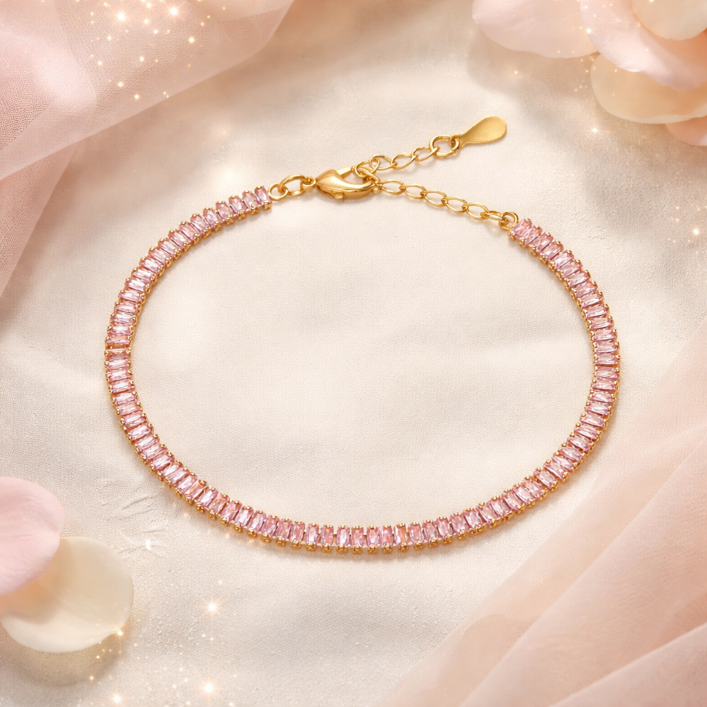 Adjustable Tennis Baguette Bracelet