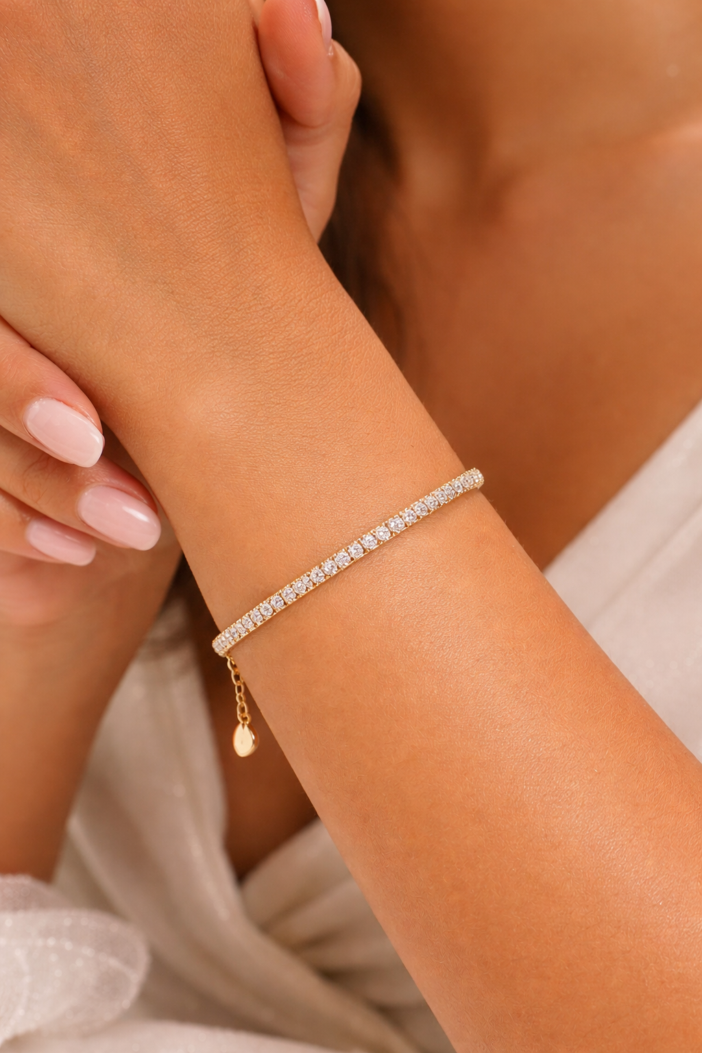 Adjustable Tennis Baguette Bracelet