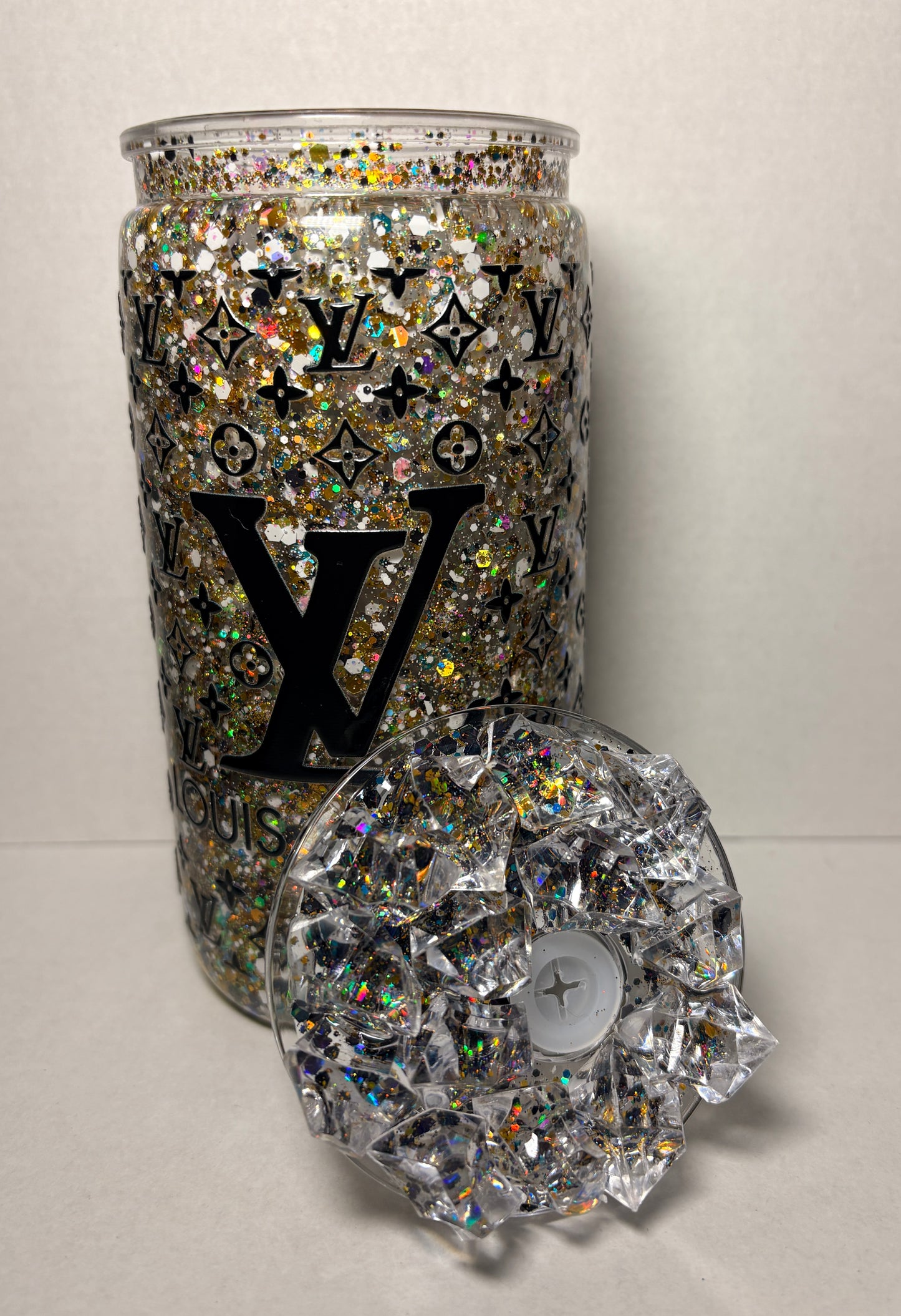 LV glitter snow globe